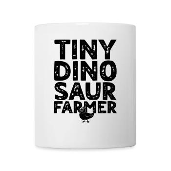 Dinosaur Funny Dino Farmer - Tiny Dinosaur farmer - Mug - white - Front