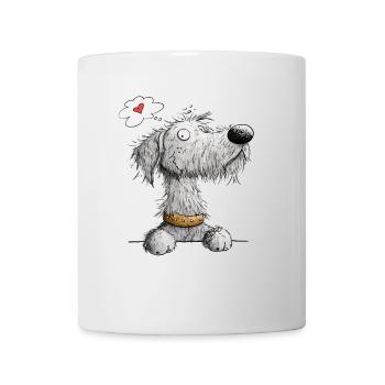 Irischer Wolfshund Cartoon Hund Hunderasse - Tasse - Weiß - Vorne