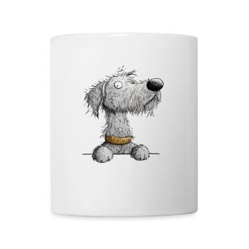 Irischer Wolfshund Cartoon Hund Hunderasse - Tasse - Weiß - Vorne