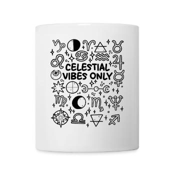 Uniquement des vibrations célestes – Astrologie et spiritualité - Mug blanc - blanc - Devant
