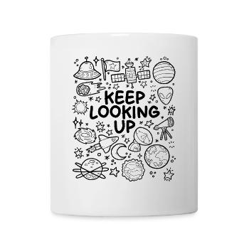 Continuez à regarder vers le haut - Mug blanc - blanc - Devant