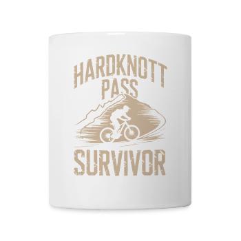 Hardknott Pass Survivor Biker Radfahrer Mountainbike - Tasse - Weiß - Vorne