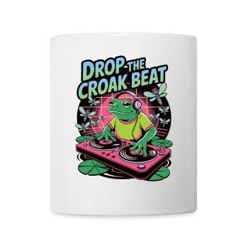 DJ-Frosch am Croak-Beat - Tasse - Weiß - Vorne
