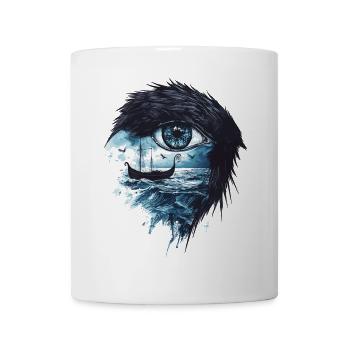 Runes du navire Viking Raven - Mug blanc - blanc - Devant