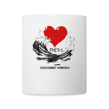 Goddammit Nomura – Herz und Welle Design - Tasse - Weiß - Vorne