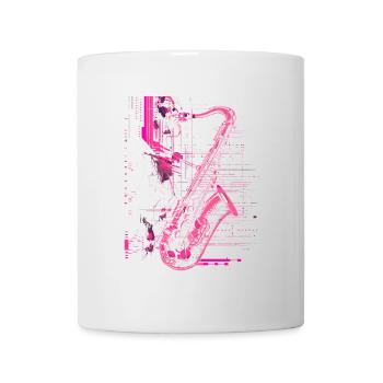 Croquis de saxophoniste - Mug blanc - blanc - Devant