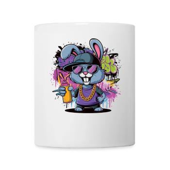 Graffiti Hase mit Style - Tasse - Weiß - Vorne