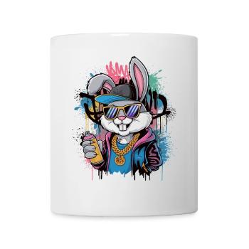 Hip-Hop Bunny Street Design - Mug blanc - blanc - Devant