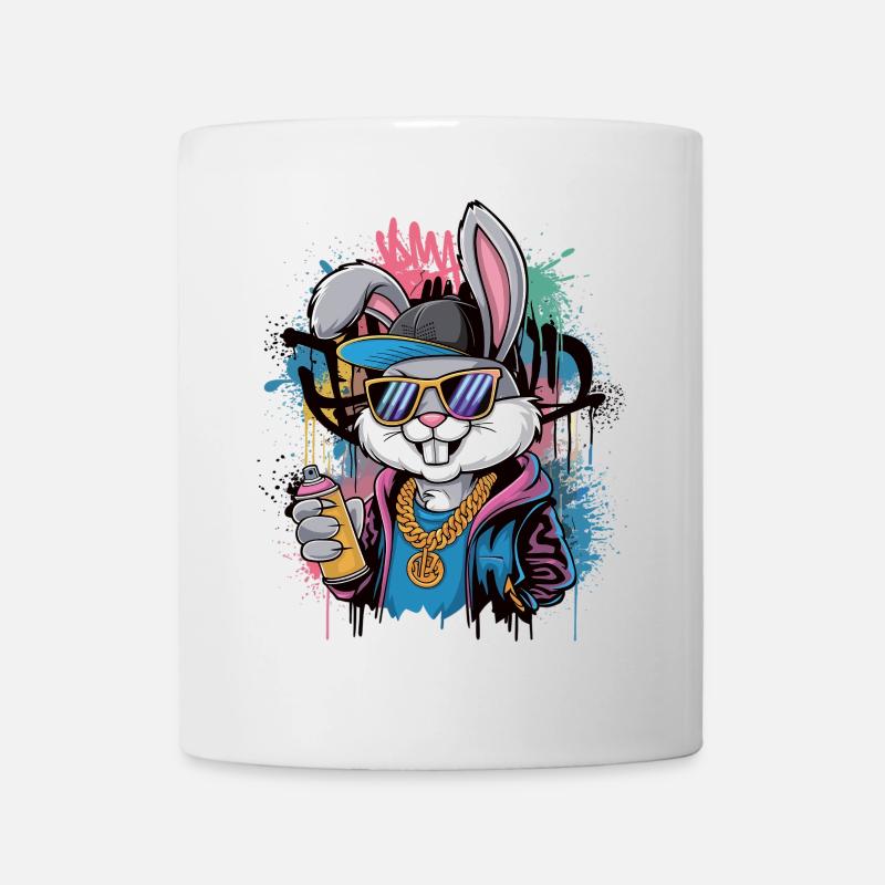 Hip-Hop Bunny Street Design - Tasse - Weiß
