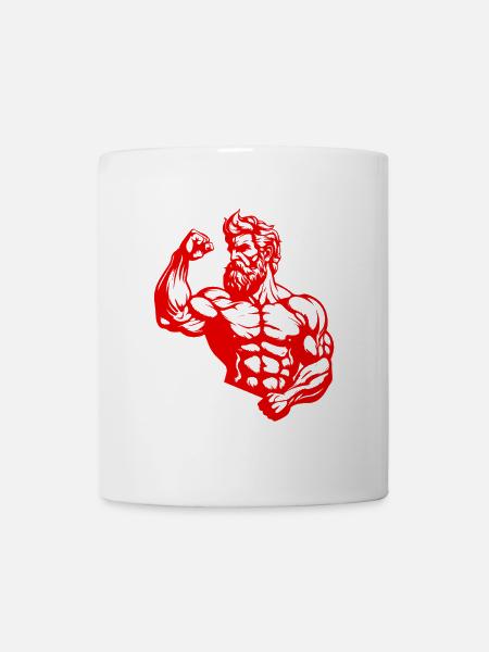 Griechischer Kämpfer Antike Statue - Tasse - Weiß