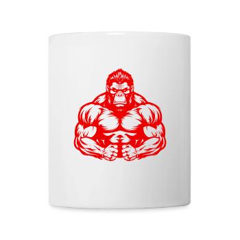 Gorilla Muscles Musculation Combattant - Mug blanc - blanc - Devant