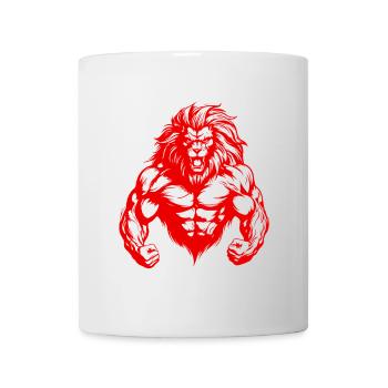 Lion Muscles Gym MMA Combattant - Mug blanc - blanc - Devant