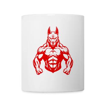 Dog Beast Muscles Gym Bodybuilding - Mug - white - Front
