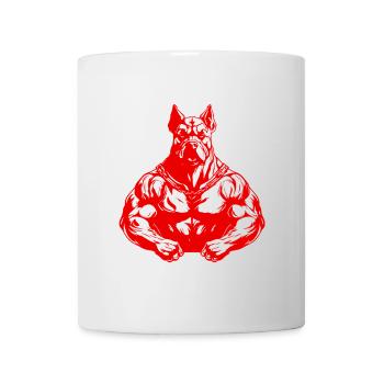 Hund Beast Bodybuilding Muskeln Gym - Tasse - Weiß - Vorne