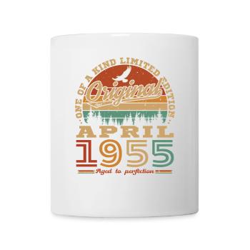 April 1955 Vintage Geburtstagsgeschenk - Tasse - Weiß - Vorne