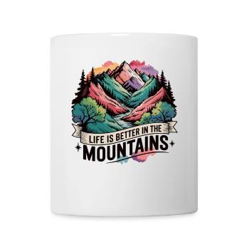 Natur lieben – Berge erleben - Tasse - Weiß - Vorne
