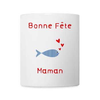 BONNE FÊTE. BONNE FÊTE MAMAN. MAMAN FÊTE DES MÈRES - Mug blanc - blanc - Devant