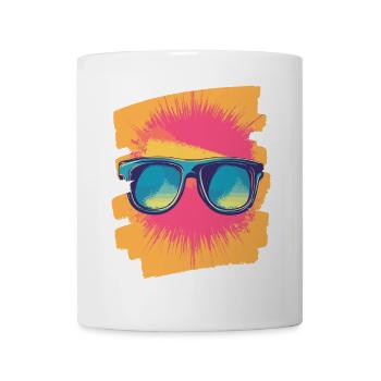 Sunglasses Summer - Mug - white - Front