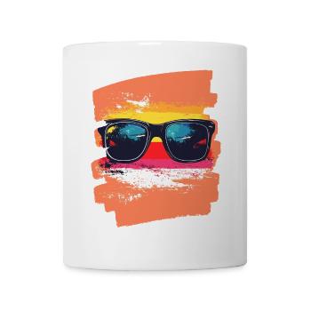 Sonnenbrille - Tasse - Weiß - Vorne
