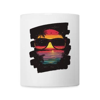 Sunglasses Summer Palm Trees - Mug - white - Front