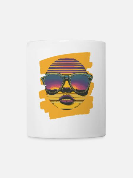 Sonnenbrille - Tasse - Weiß