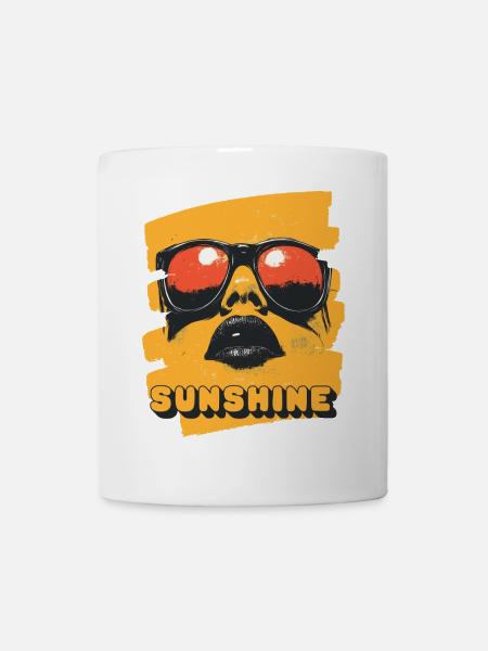 Sonnenbrille Sommer - Tasse - Weiß