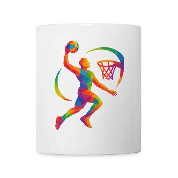 Joueur de basket-ball Polygon - Mug blanc - blanc - Devant