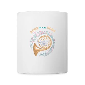Hornist liebt Horn Waldhorn spielen im Orchester - Tasse - Weiß - Vorne