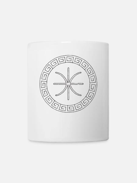 Delphisches Epsilon-Symbol | Antikes griechisches Emblem - Tasse - Weiß
