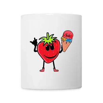 Fraises Fraise Glace Glace Enfants - Mug blanc - blanc - Devant