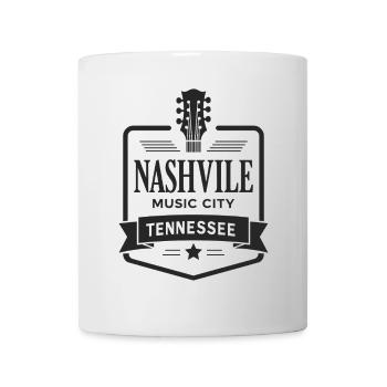 Nashville Music City Gitarre Tennessee - Tasse - Weiß - Vorne