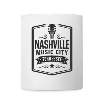 Nashville Music City Gitarre Tennessee - Tasse - Weiß - Vorne