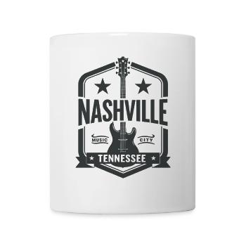Nashville Music City Gitarre Tennessee - Tasse - Weiß - Vorne