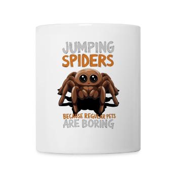 jumping spiders because regular pets are boring - Mug - white - Front