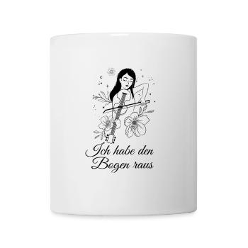 Violine Bogen Klassik Orchester Musiker Geige - Tasse - Weiß - Vorne