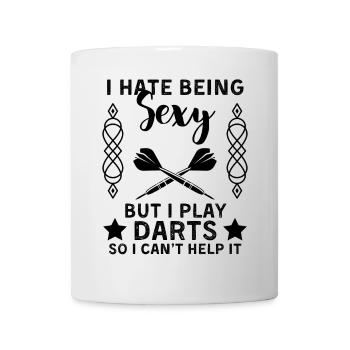 funny darts player saying dart design - Mug - white - Front