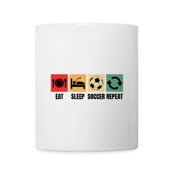 Soccer Saying Eat Sleep Soccer Repeat - Mug - white - Front