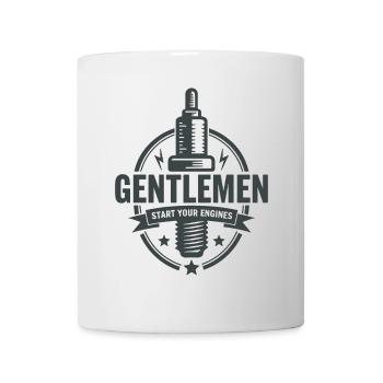 Messieurs, démarrez vos moteurs Sport automobile - Mug blanc - blanc - Devant