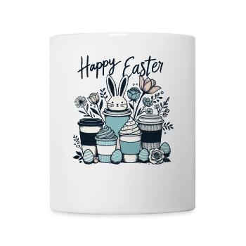 Amateurs de café de Pâques Café de lapin de Pâques - Mug blanc - blanc - Devant