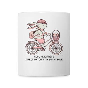 Lapin de Pâques Amour Esthétique Rétro Hopline Express - Mug blanc - blanc - Devant