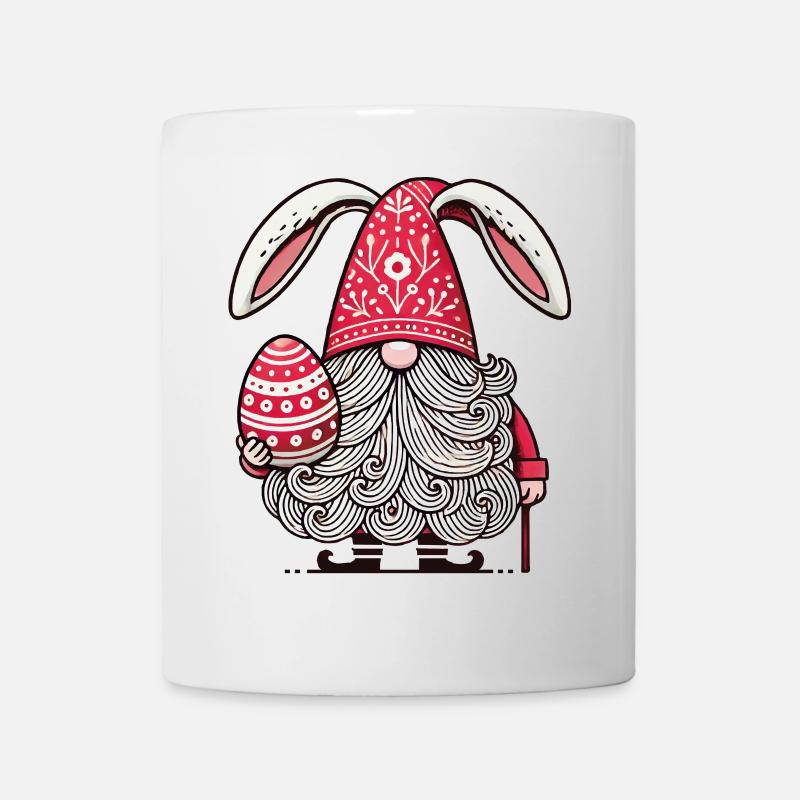Ostern Gnom Mit Ei Und Hasenohren - Tasse - Weiß
