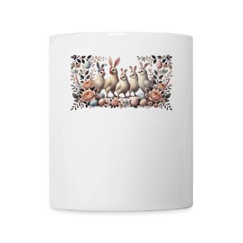 Poules de Pâques Lapin de Pâques Poulet Rétro Vintage - Mug blanc - blanc - Devant
