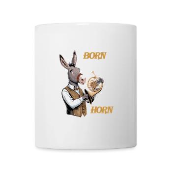 Hornist liebt Horn Waldhorn spielen im Orchester - Tasse - Weiß - Vorne
