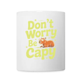Capybara Dont Worry Be Capy Capybara Rodent - Mug - white - Front