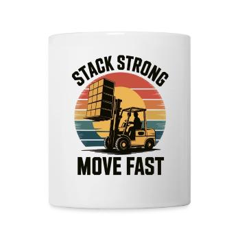 Warehouse hero on the forklift - Mug - white - Front