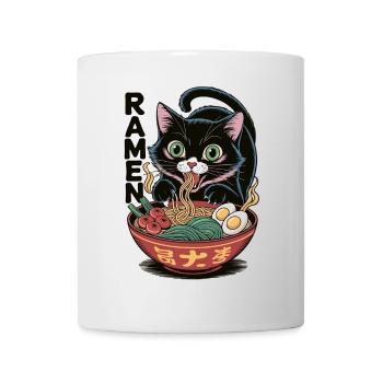 Ramen Katze mit großen Augen - Tasse - Weiß - Vorne