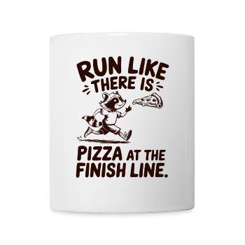 Run like a marathon runner, pizza at the finish - Mug - white - Front