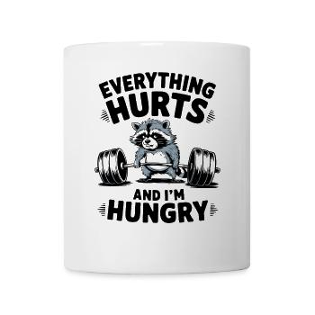 Everything hurts and I'm hungry Fitness Gym - Mug - white - Front