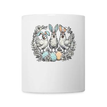 Poules de Pâques Esthétique rétro lapin de Pâques poussin - Mug blanc - blanc - Devant