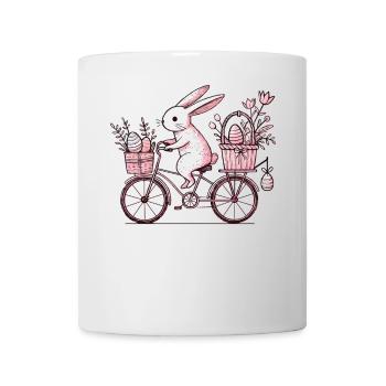 Ostern Hase Rad Vintage Stil - Tasse - Weiß - Vorne